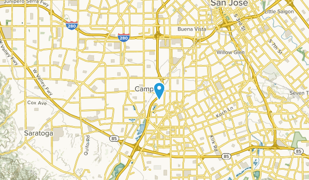 Campbell, Californie Map