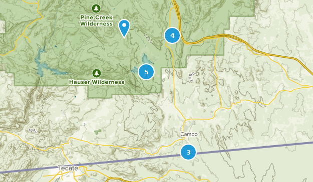 Campo, Californie Map