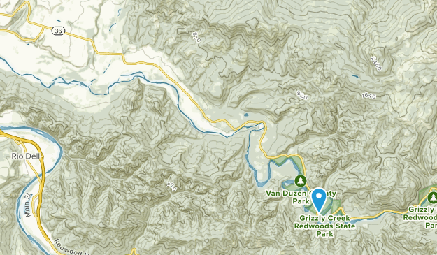 Carlotta, Californie Map