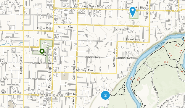 Carmichael, Californie Map