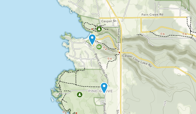 Caspar, California Map