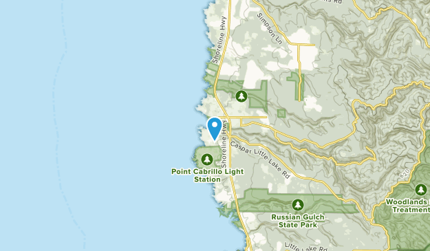 Caspar, Kalifornien Map