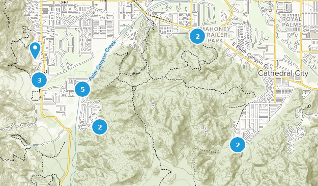 Cathedral City, Californie Map