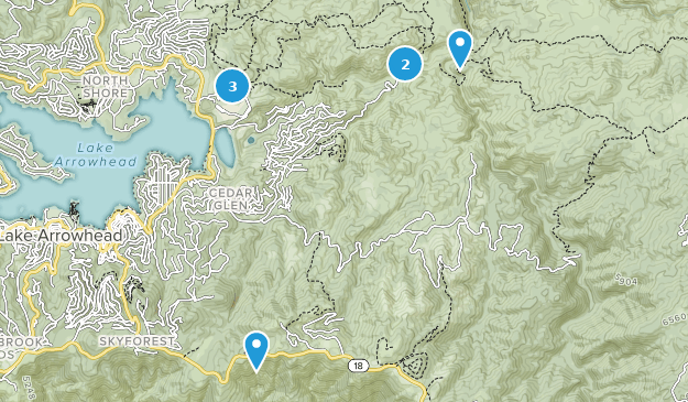 Cedar Glen, Californie Map