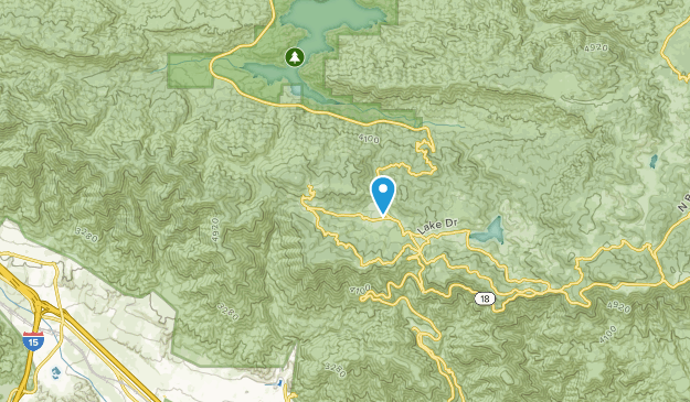 Cedarpines Park, Kalifornien Map