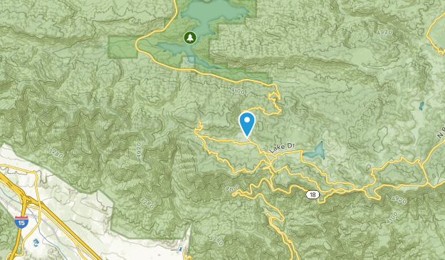 Cedarpines Park, Californie Map