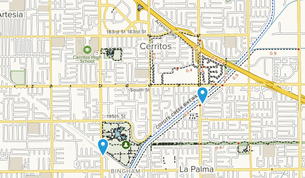 Cerritos, California Map
