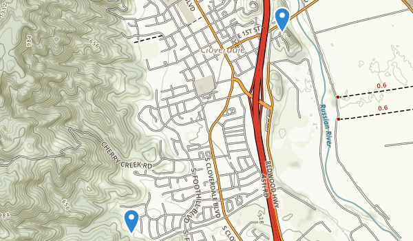 Cloverdale, California Map