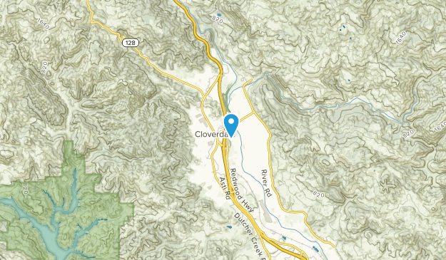 Cloverdale, Californie Map