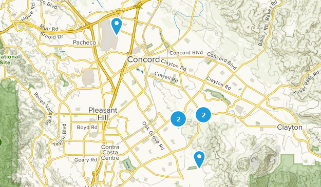 Concord, Californie Map