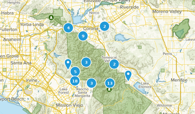 Corona, Californie Map