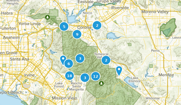 Corona, Californie Map