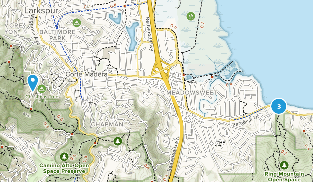 Corte Madera, California Map