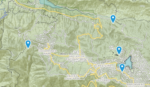 Crestline, California Map