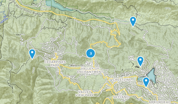 Crestline, Californie Map