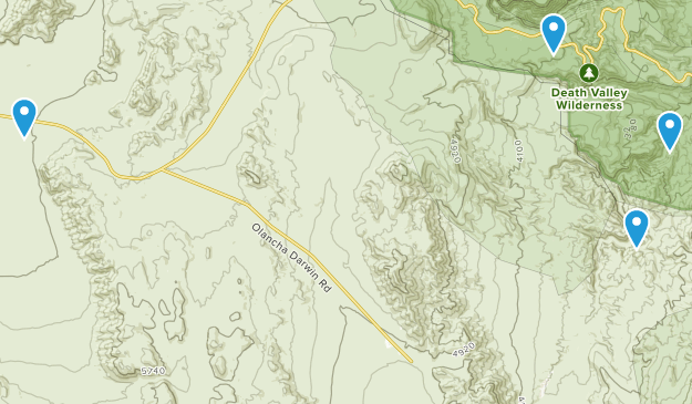 Darwin, California Map