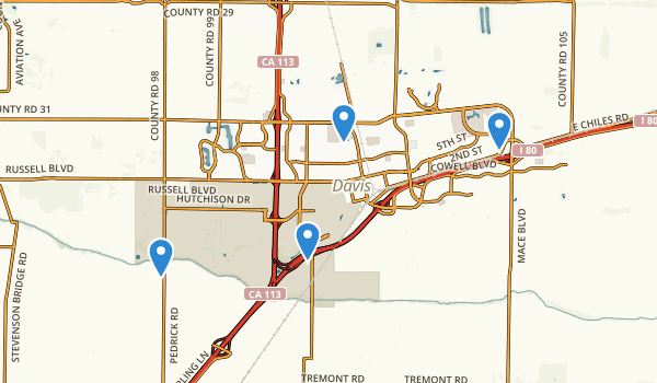 Davis, California Map