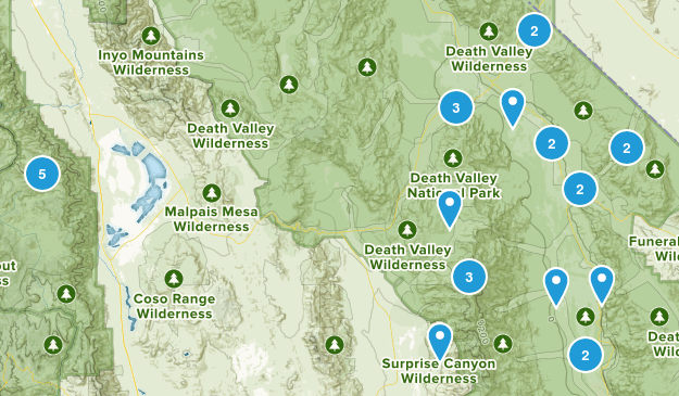 Death Valley, California Map