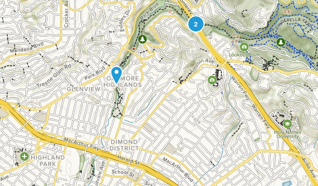 Dimond District, California Map