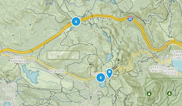 Donner, California Map