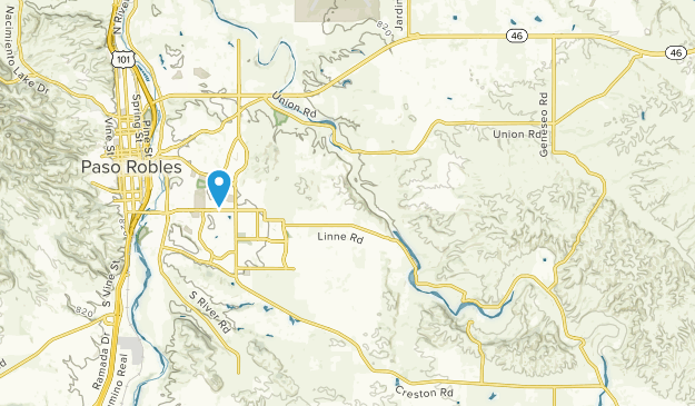El Paso de Robles (Paso Robles), California Map