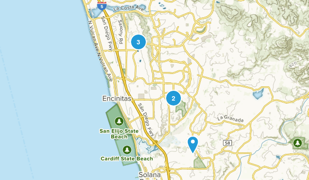 Encinitas, California Map