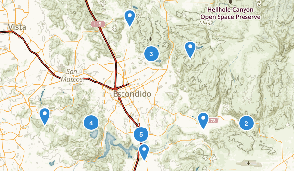 Escondido, California Map