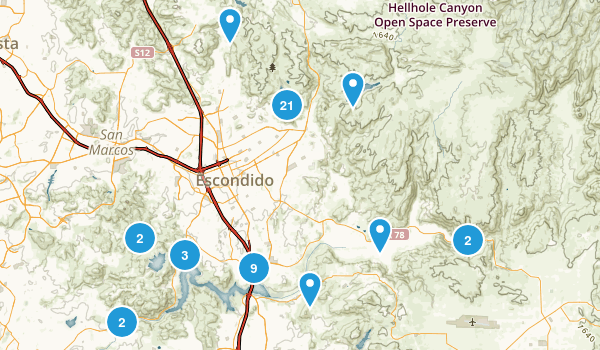 Escondido, California Map