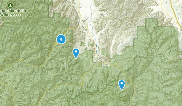 Etna, California Map