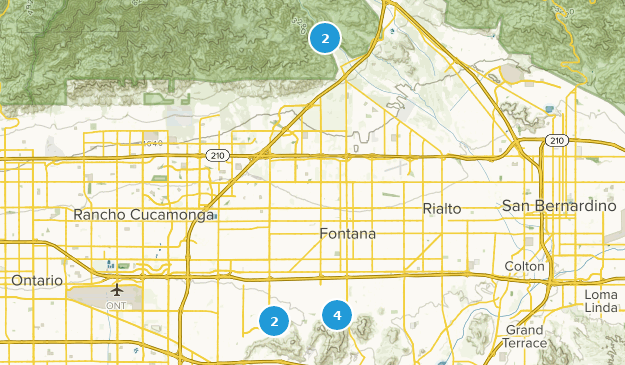 Fontana, Californie Map