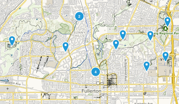 Fullerton, California Map
