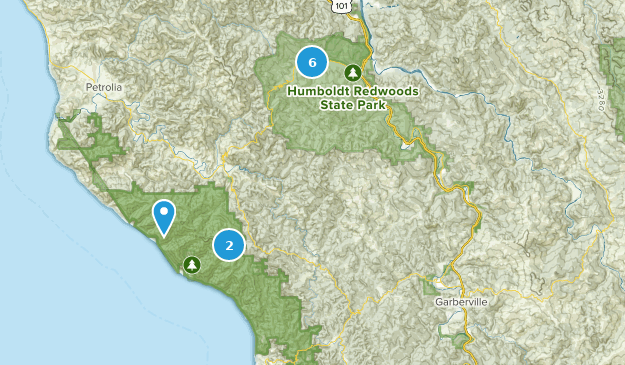 Garberville, Californie Map