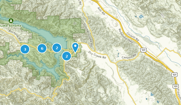 Geyserville, Californie Map