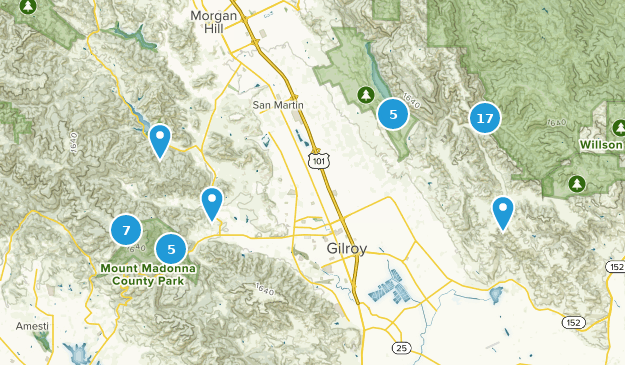 Gilroy, Californie Map