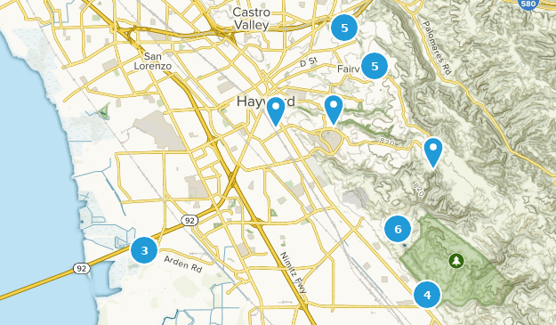 Hayward, California Map