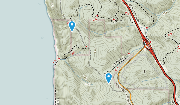 Hoppaw, California Map
