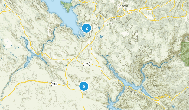 Jamestown, Californie Map