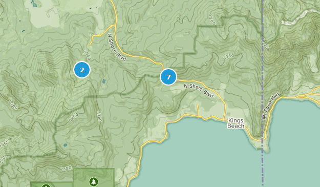 Kings Beach, Californie Map