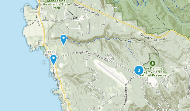Little River, Californie Map