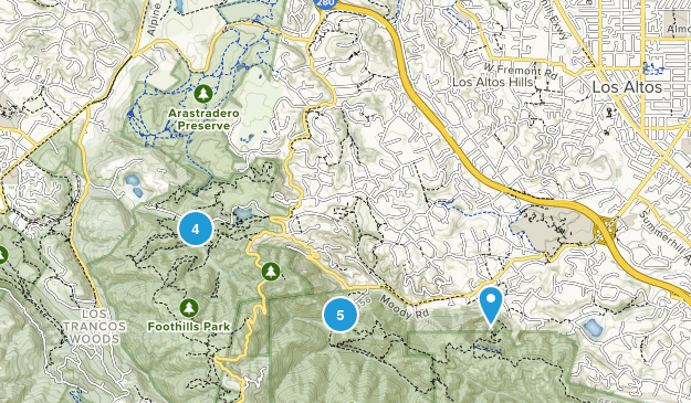 Los Altos Hills, California Map