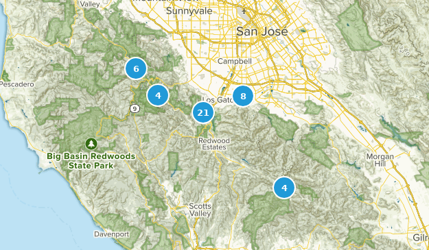 Los Gatos, Kalifornien Map