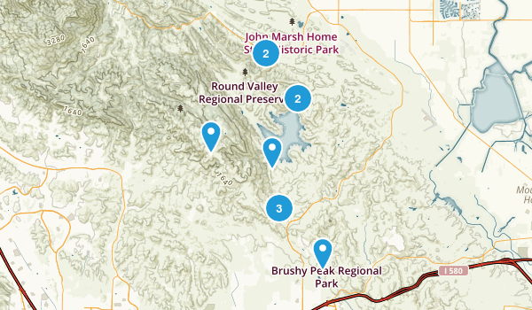 Los Vaqueros Reservoir & Watershed, California Map