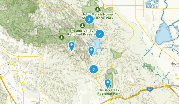 Los Vaqueros Reservoir & Watershed, California Map