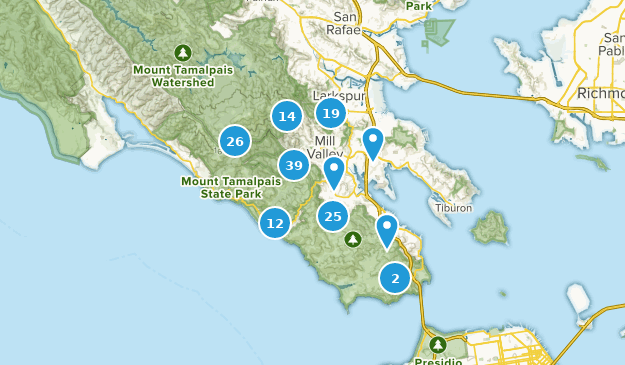Mill Valley, Californie Map
