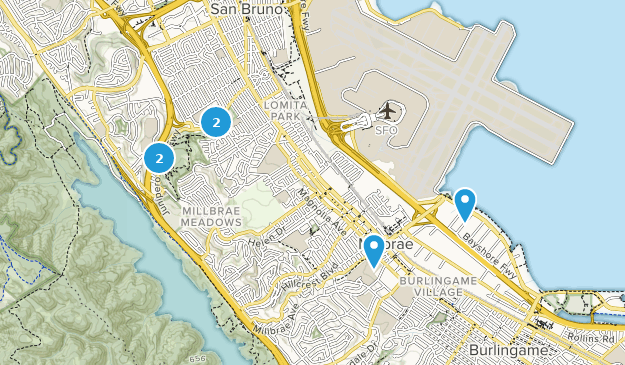 Millbrae, Californie Map