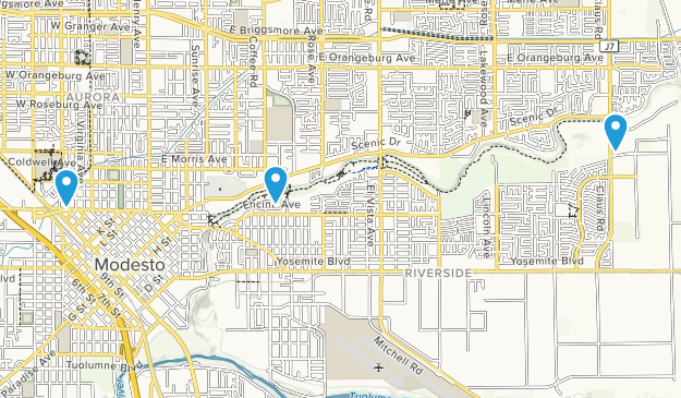 Modesto, California Map