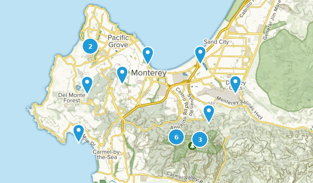 Monterey, Californie Map
