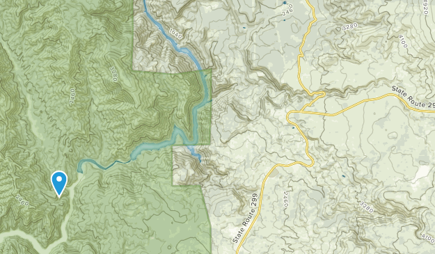 Montgomery Creek, Californie Map