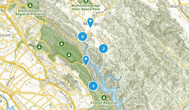 Moraga, Californie Map