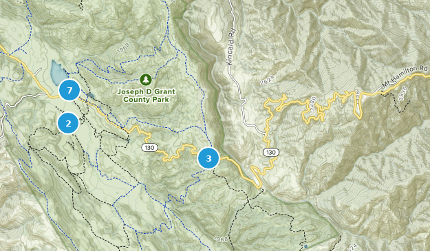 Mount Hamilton, Californie Map